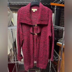 Michael Kors woven black and red sweater